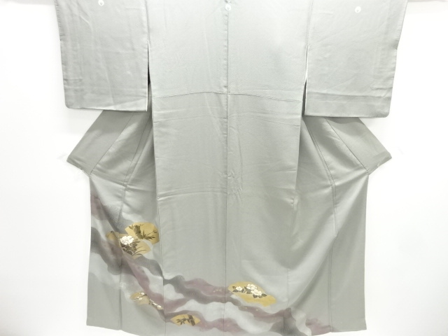 JAPANESE KIMONO / IRO-TOMESODE / JIGAMI PATTERN